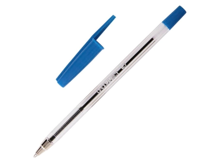 Boligrafo Transparente Q Connect Azul Medio 2