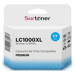 Tinta Compatible Brother LC1000XL/LC970XL Cian