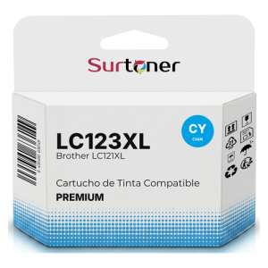 Tinta Compatible Brother LC123XL/LC121XL Cian