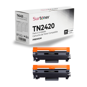 Toner Compatible Brother TN2420/TN2410 Negro Pack 2